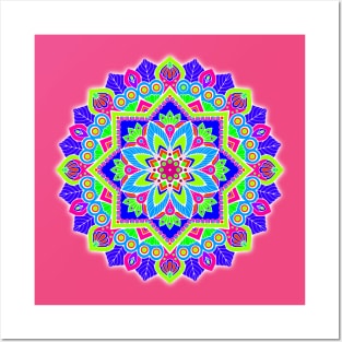 Pretty Colorful Mandala Posters and Art